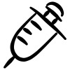 an icon of a syringe for a vaccination
