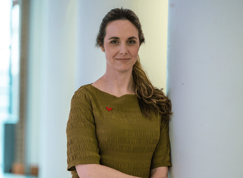a photo of Dr Rachel Pounds smiling to camera