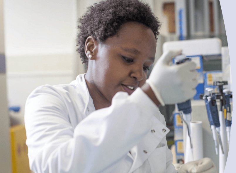 Picture of someone in a research lab