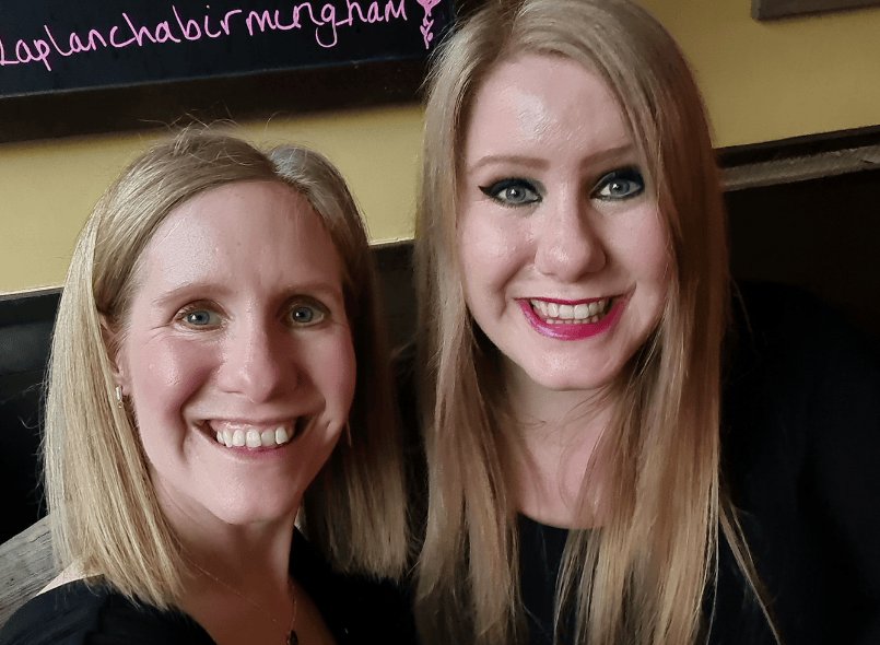 Picture of Abi and her twin sister together