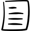 line drawing of a paper with writing on it 