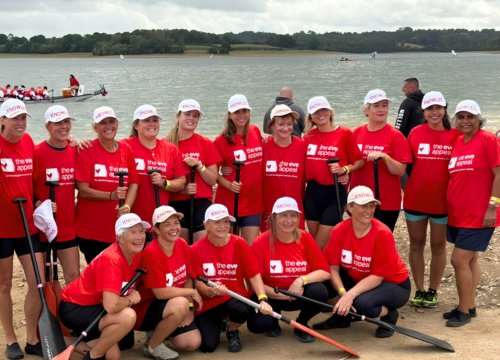 Image of fundraisers taking part in a boat race