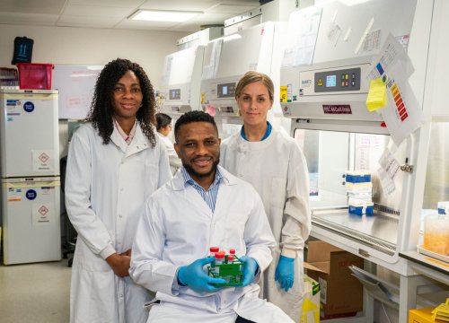 Image of researchers in lab at Birmingham University