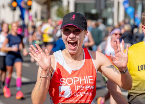 Image of a London Marathon runner for the eve appeal